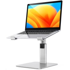 Zewwen Laptop Stand for Desk, 8 Adjustable Height Aluminum Computer Stand, Ergonomic Laptop Riser Holder Sit to Stand Compatible with MacBook, Air, Pro and More 10"-16" Notebooks