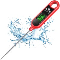 Zewwen Meat Thermometers Cooking, IP66 Waterproof Instant Read Candy Thermometer with Backlight & Magnet, Digital Food Thermometer for BBQ/Grill/Oil/Smoker/Deep Fry, Support Calibrate, Auto Off
